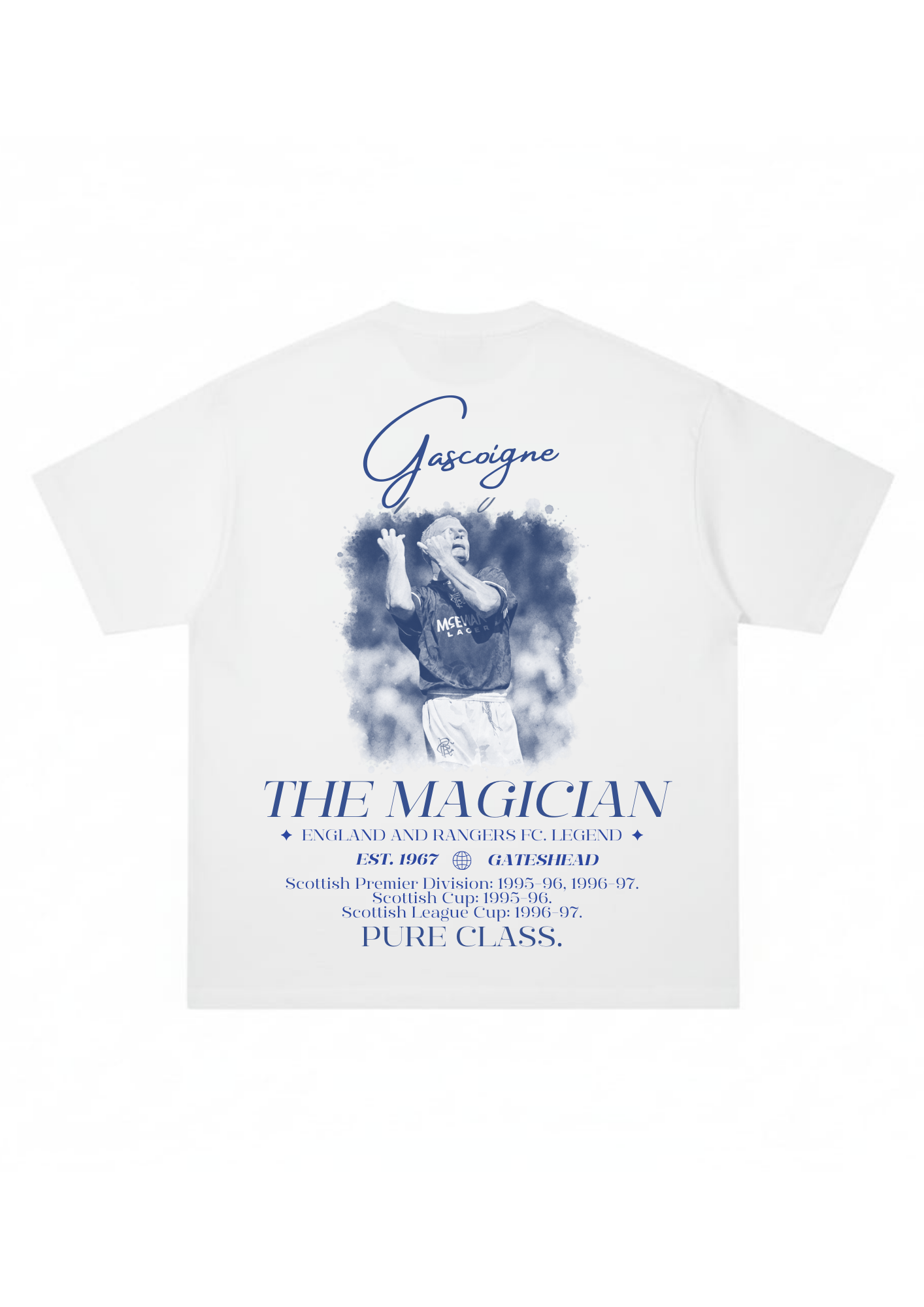 The Rangers FC "Paul Gascoigne: The Magician" White (Oversized)