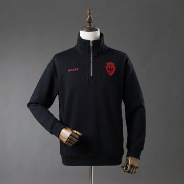OGC NICE RETRO QUARTER ZIP BLACKOUT